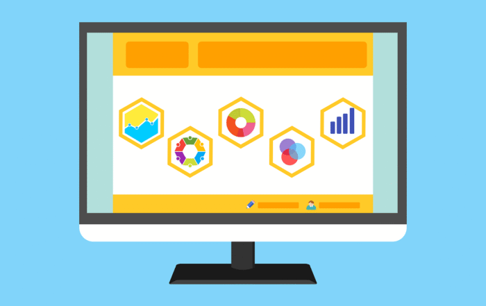Free statistic survey website vector