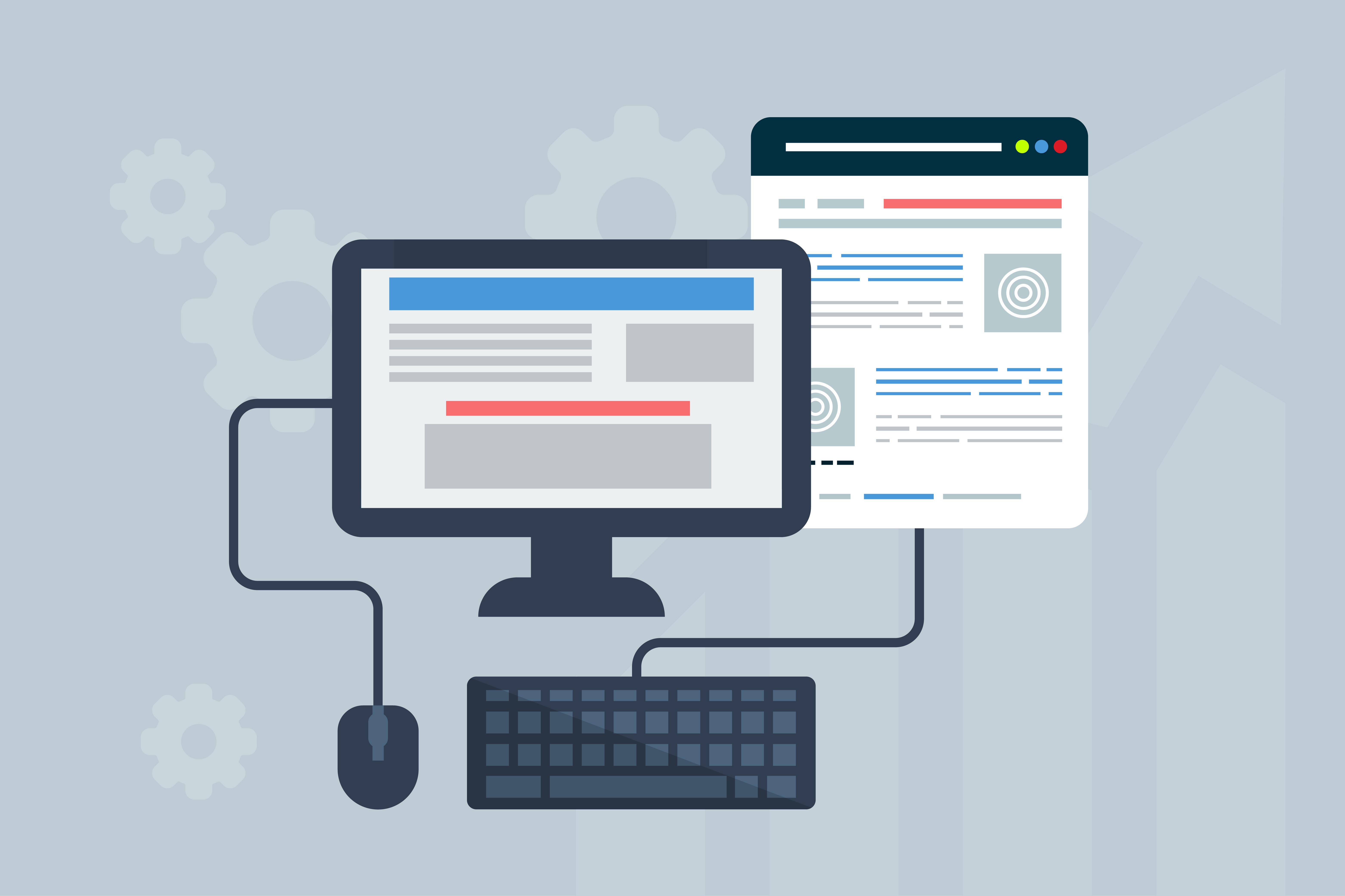 Free web design user interface website illustration
